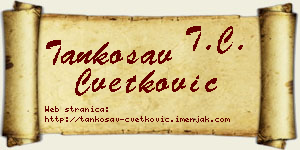 Tankosav Cvetković vizit kartica